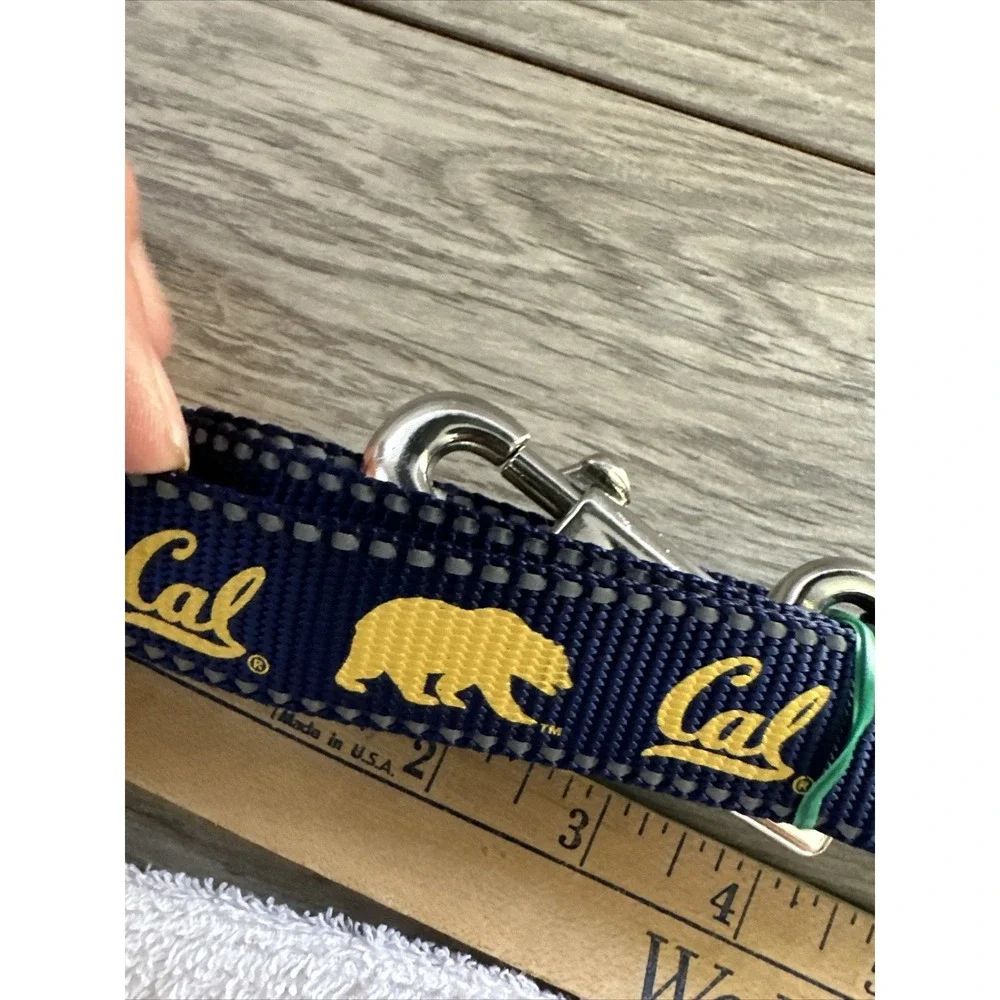 NCAA UC Berkeley Cal Golden Bears Dog Leash Navy Blue Excellent Reflective Logo